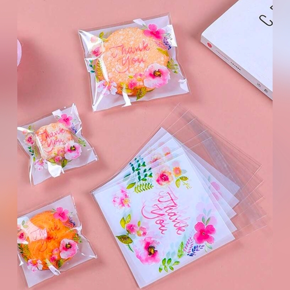 Other - 20 Small Thank You Floral Printed Gift Bags